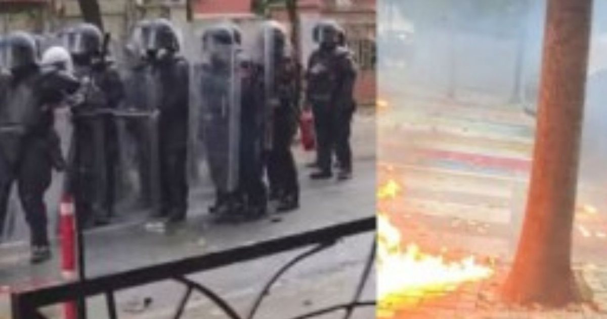 FNSH-ja përdor bombë molotov ndaj gazetarëve në protestë