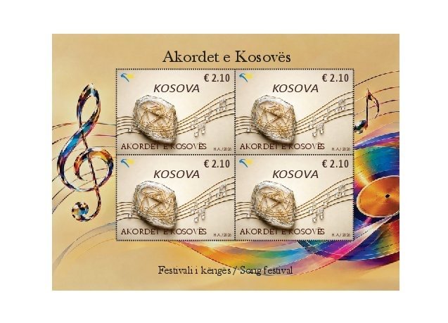 Posta e Kosovës nderon festivalin Akordet e Kosovës me pullë postare